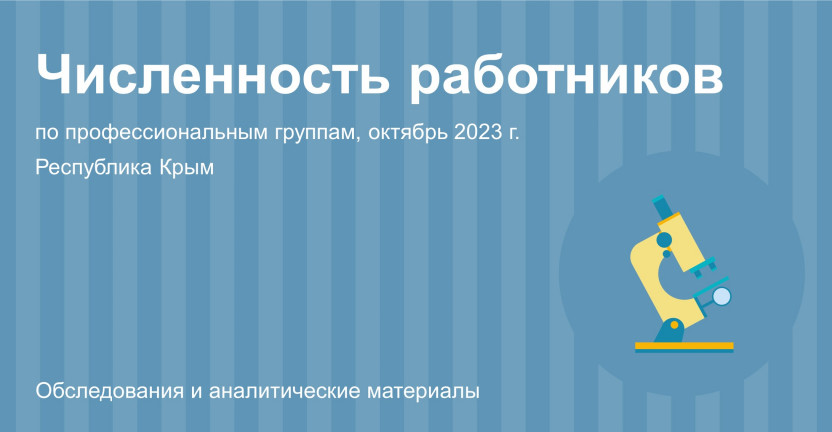 Численность работников по профессиональным группам в Республике Крым, октябрь 2023 г.